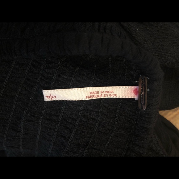 Free People Black Flowy Midi Romper Jumpsuit NWOT - Picture 3 of 7